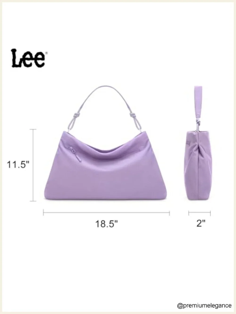 Slouchy Hobo Bag, Convertible Crossbody with Adjustable Strap, Nylon Shoulder